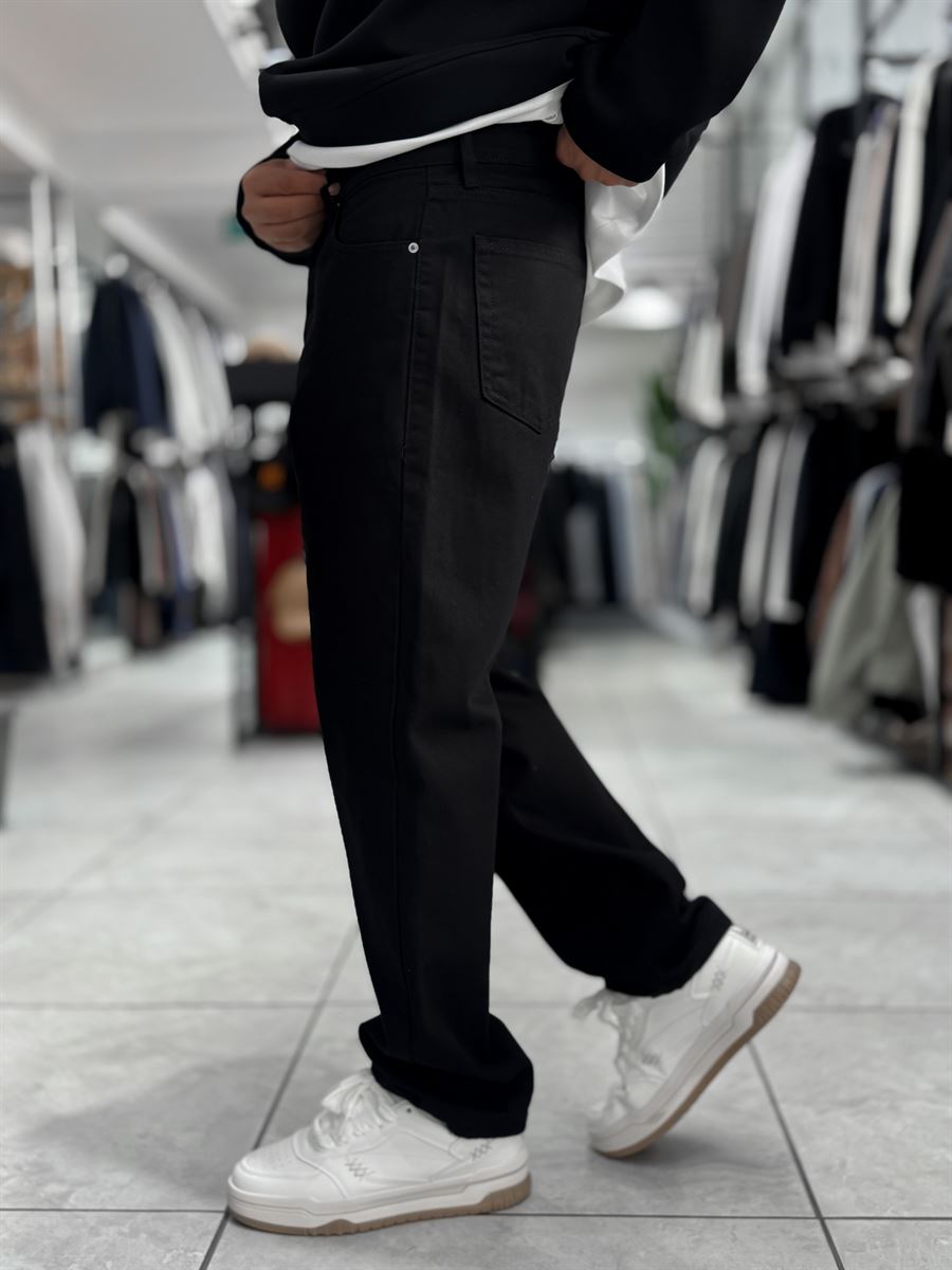 Black Basic Baggy Jeans WE-3258/3402