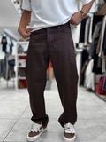 Brown Basic Baggy Jeans WE-3258/3402
