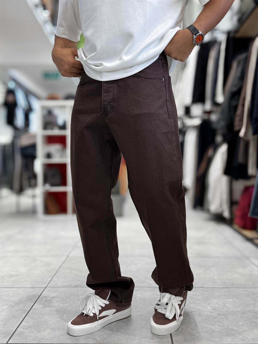 Brown Basic Baggy Jeans WE-3258/3402