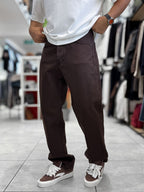 Brown Basic Baggy Jeans WE-3258/3402