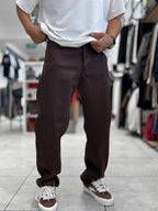 Brown Basic Baggy Jeans WE-3258/3402