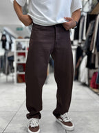 Brown Basic Baggy Jeans WE-3258/3402