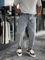 Light Blue Effect Boyfriend Jeans WE-2908/2886
