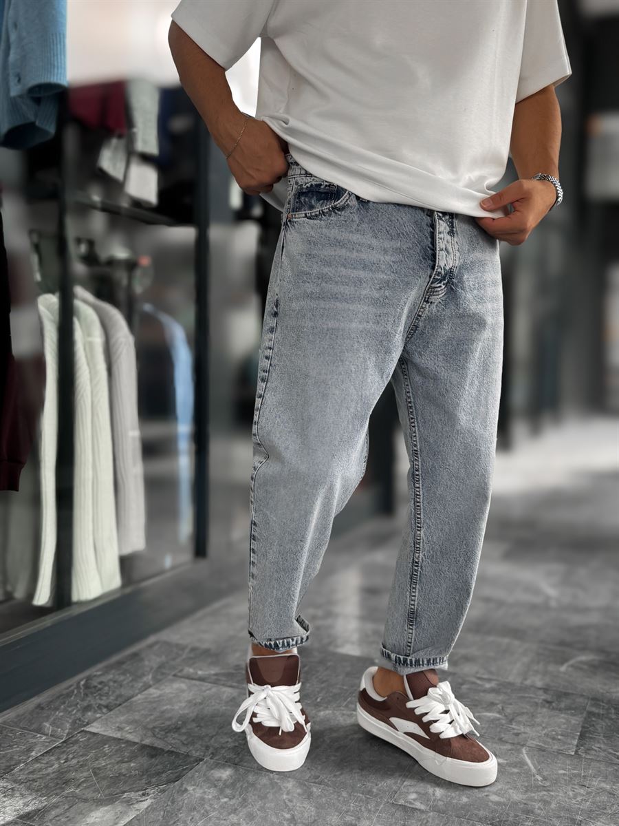 Light Blue Effect Boyfriend Jeans WE-2908/2886