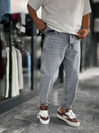 Light Blue Effect Boyfriend Jeans WE-2908/2886