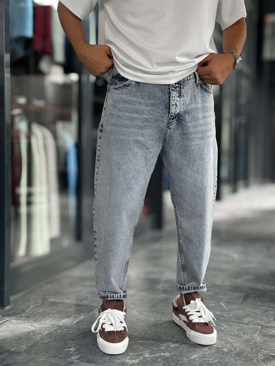 Light Blue Effect Boyfriend Jeans WE-2908/2886