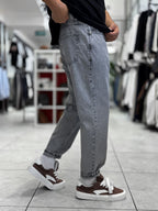 Gray Washed Boyfriend Jeans WE-2339/2672/2231