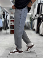 Gray Washed Boyfriend Jeans WE-2339/2672/2231