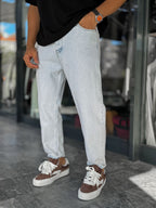 Ice Blue Washed Boyfriend Jeans WE-2339/2672/2231
