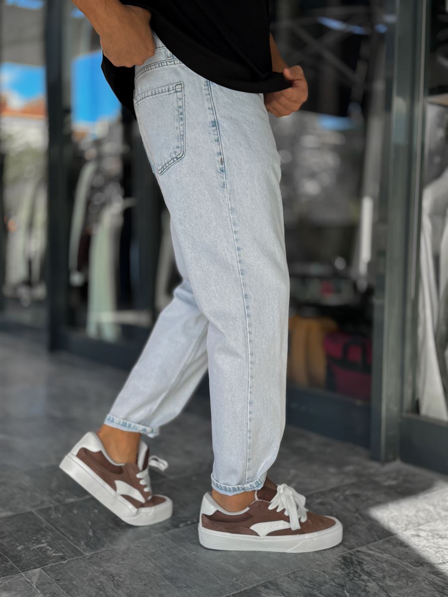 Ice Blue Washed Boyfriend Jeans WE-2339/2672/2231