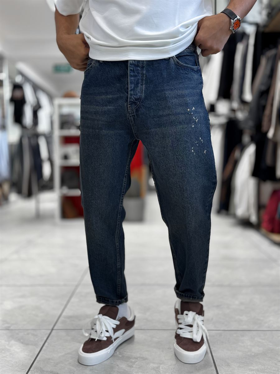 Navy Dyed Boyfriend Jeans WE-3250