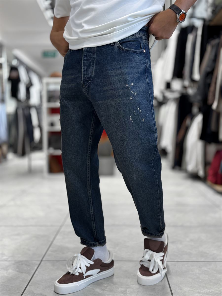 Navy Dyed Boyfriend Jeans WE-3250