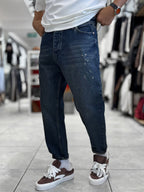 Navy Dyed Boyfriend Jeans WE-3250