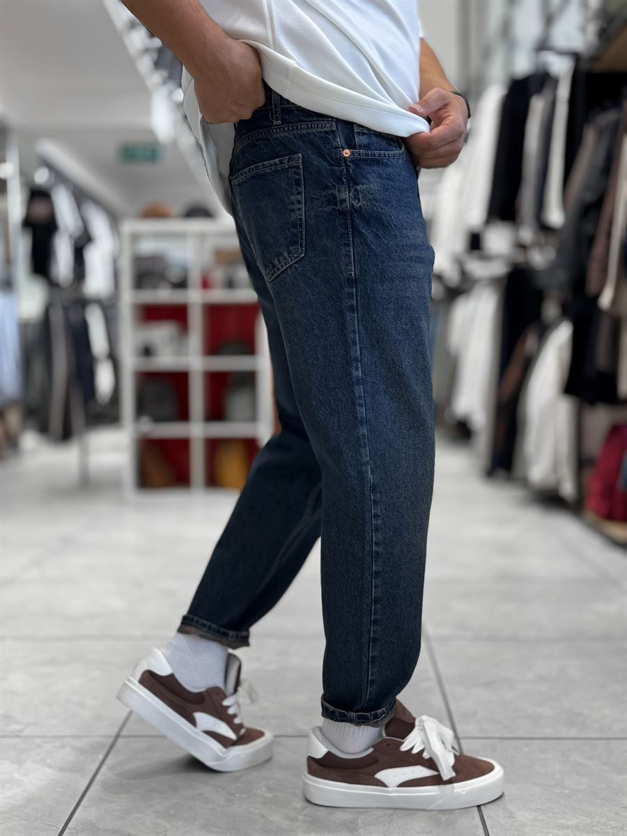Navy Dyed Boyfriend Jeans WE-3250