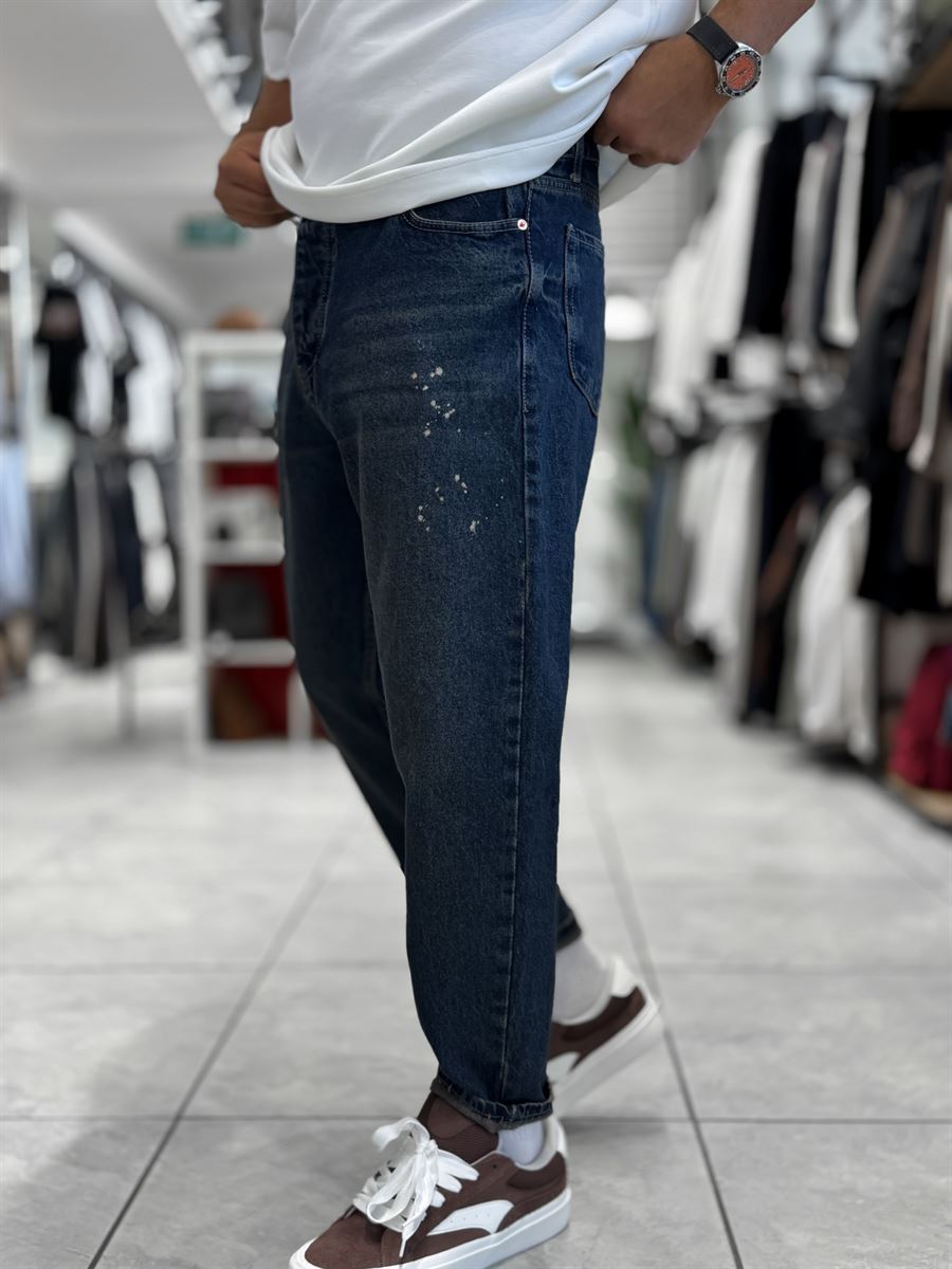 Navy Dyed Boyfriend Jeans WE-3250