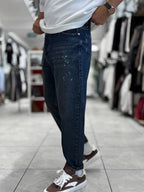 Navy Dyed Boyfriend Jeans WE-3250