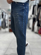 Navy Dyed Boyfriend Jeans WE-3250