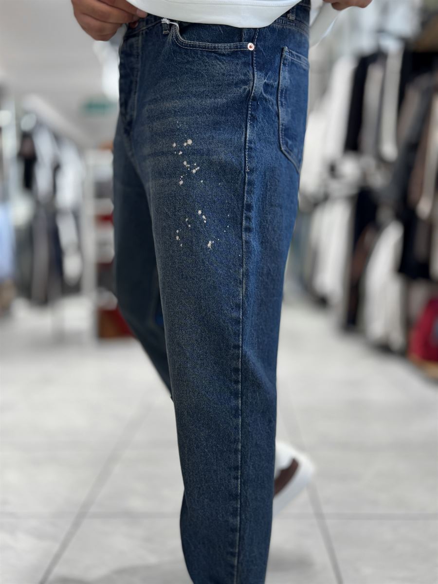 Navy Dyed Boyfriend Jeans WE-3250