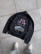 Black Retro Washed Oversized Sweatshirt TW-7090