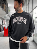 Black Alaska Washed Oversized Sweatshirt TW-7091