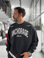 Black Alaska Washed Oversized Sweatshirt TW-7091