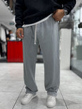 Gray Washed Straight-Leg Sweatpants TW-7089