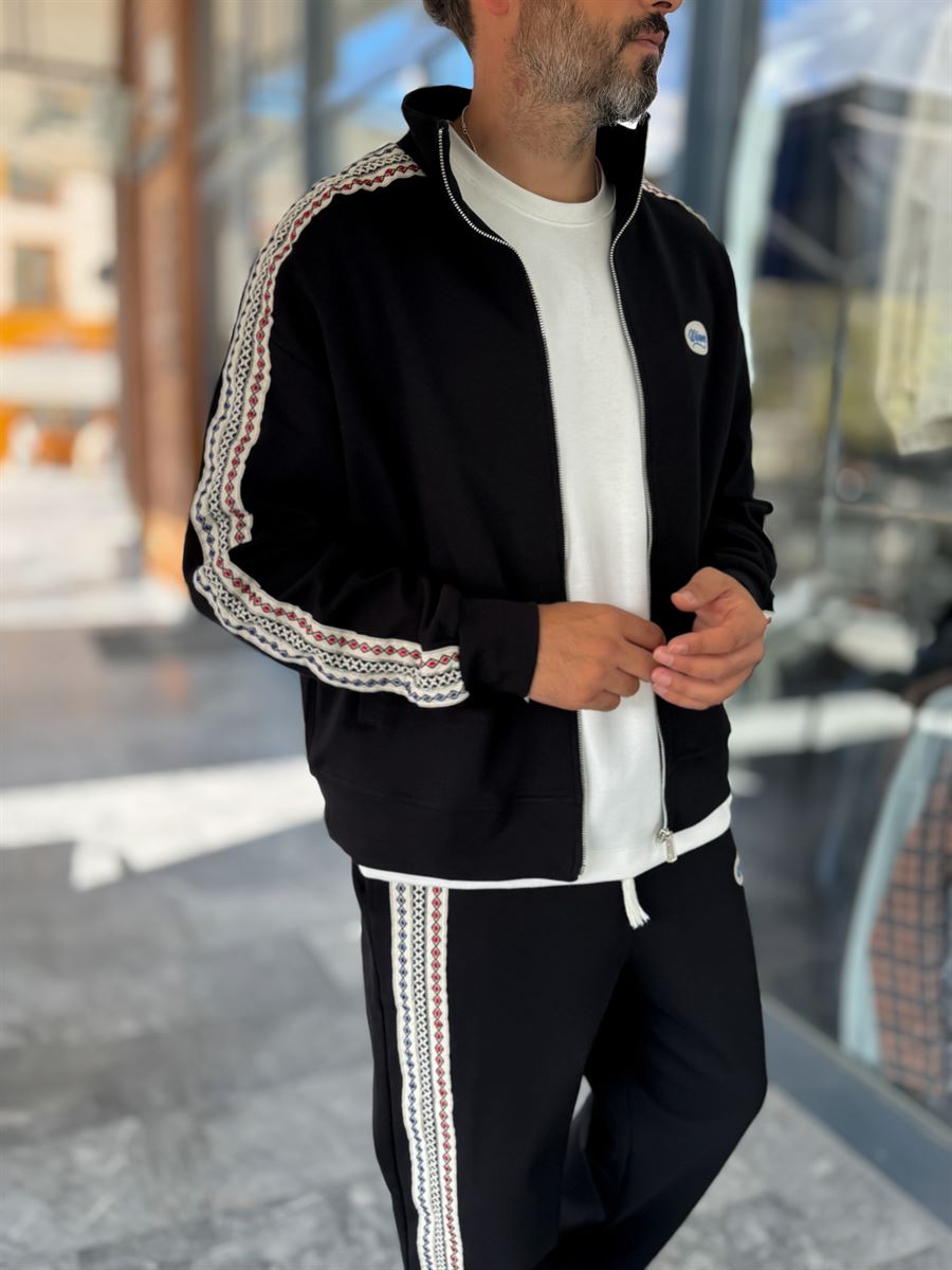 Black Winner Zip-Up Oversized Sweatshirt RES-2002