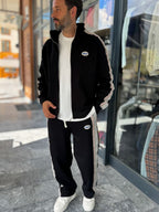 Black Winner Zip-Up Oversized Sweatshirt RES-2002