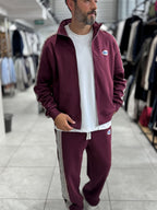 Burgundy Winner Zip-Up Oversized Sweatshirt RES-2002