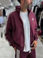Burgundy Winner Zip-Up Oversized Sweatshirt RES-2002