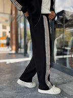 Black Winner Straight-Leg Sweatpants RES-2002
