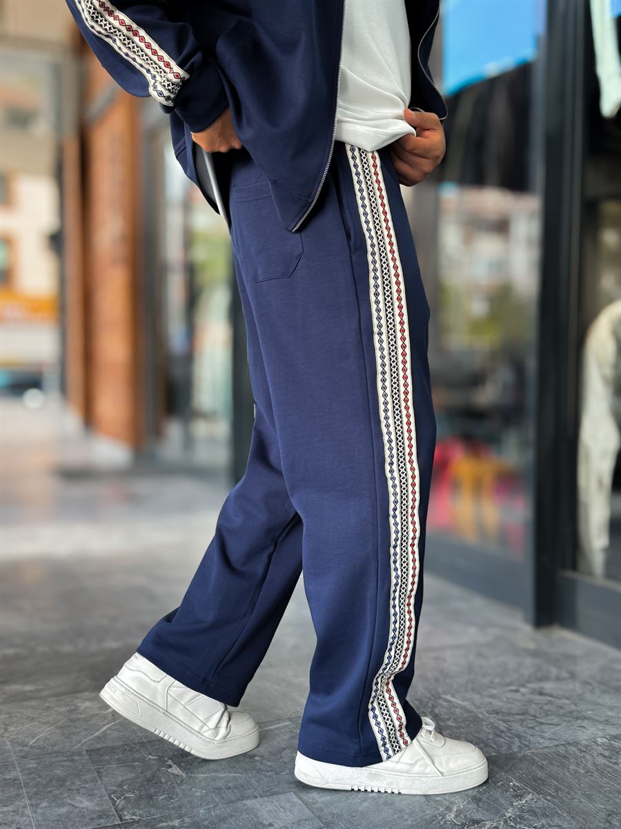 Navy Winner Straight-Leg Sweatpants RES-2002