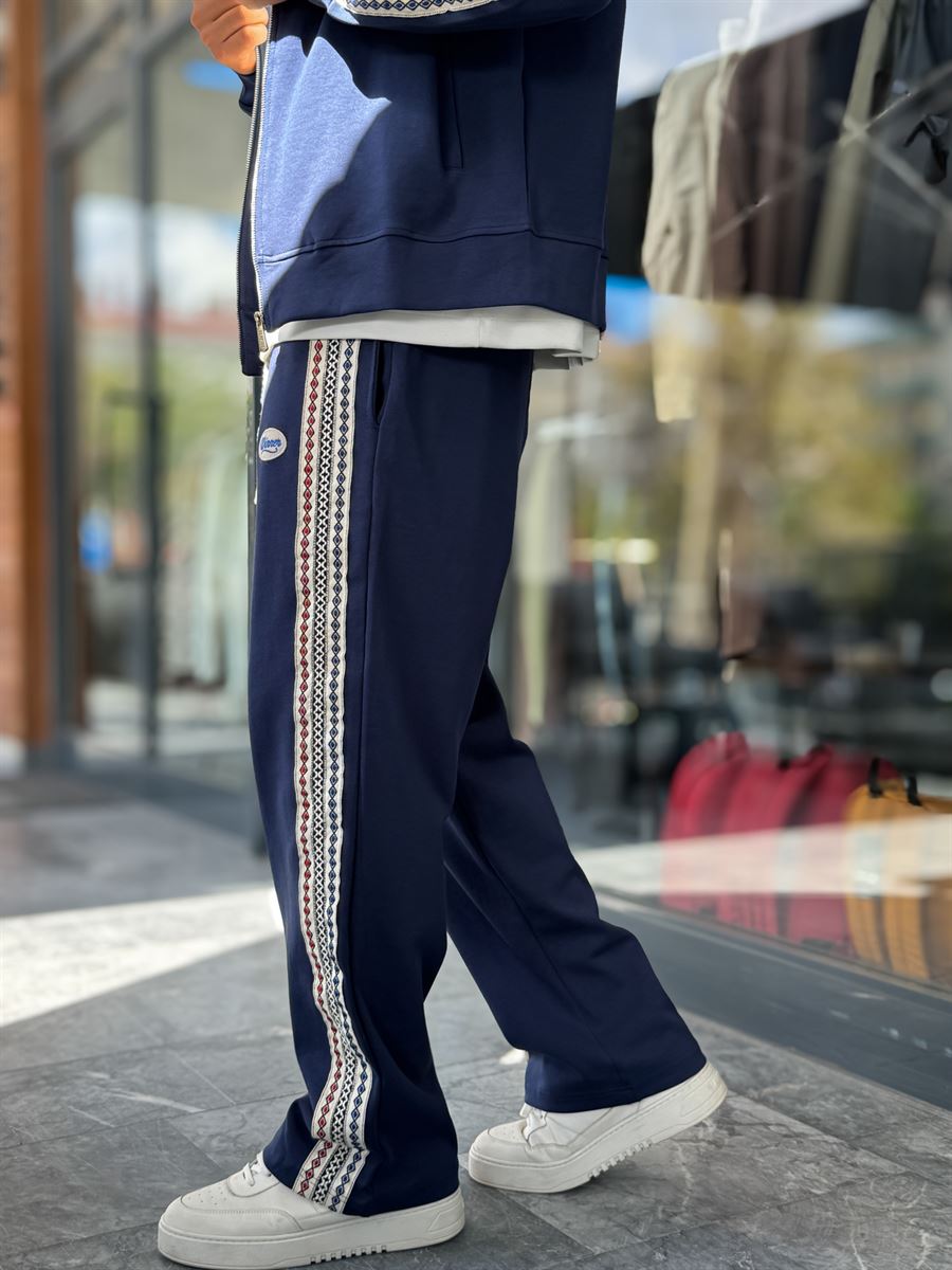 Navy Winner Straight-Leg Sweatpants RES-2002