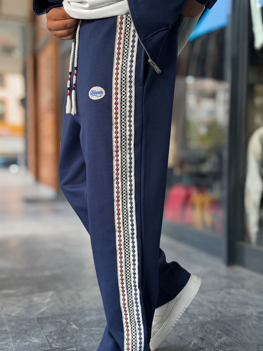 Navy Winner Straight-Leg Sweatpants RES-2002