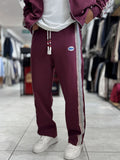 Burgundy Winner Straight-Leg Sweatpants RES-2002