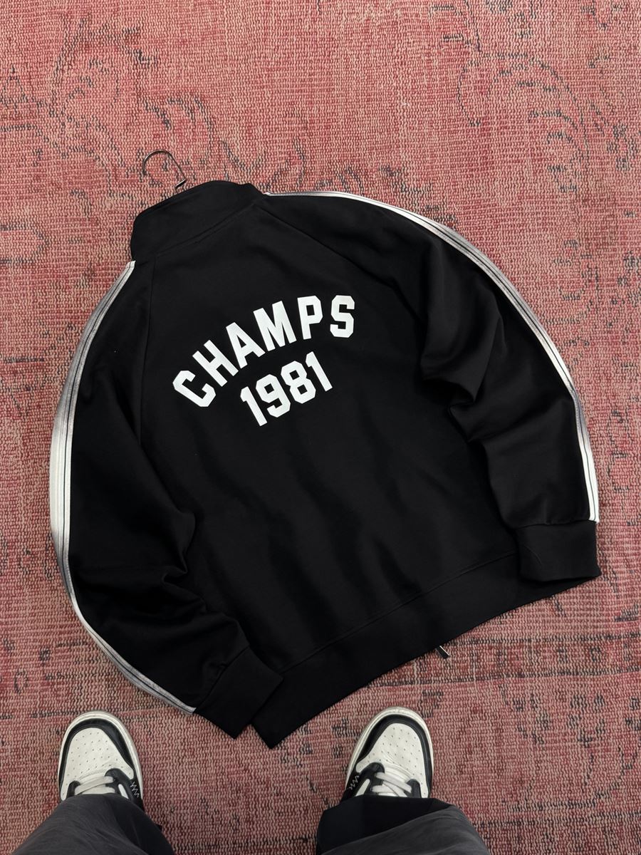 Black Champ Zip-Up Oversized Sweatshirt RES-2007
