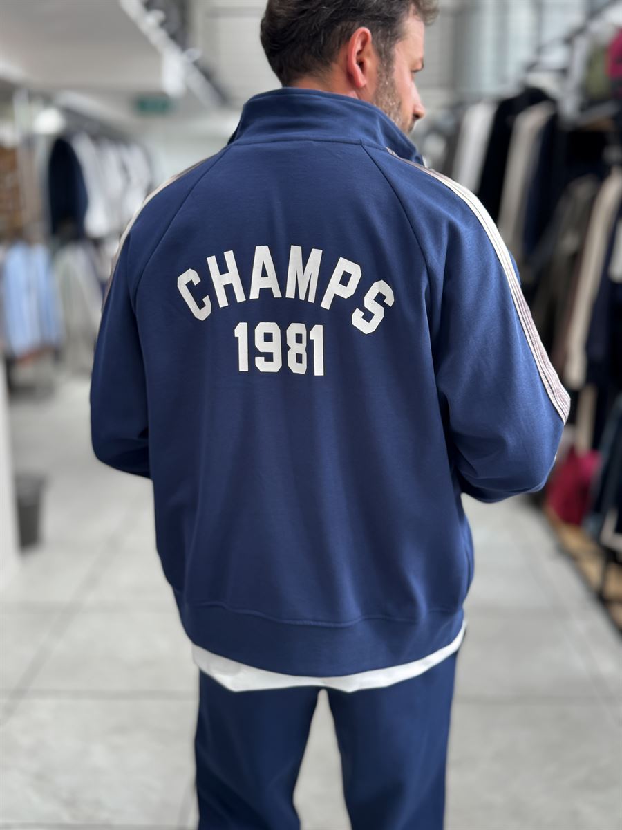 Navy Champ Zip-Up Oversized Sweatshirt RES-2007