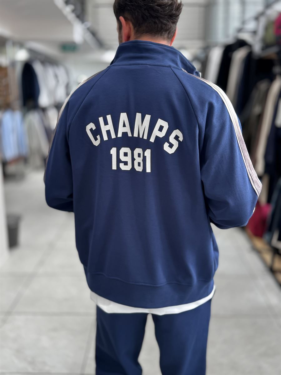 Navy Champ Zip-Up Oversized Sweatshirt RES-2007