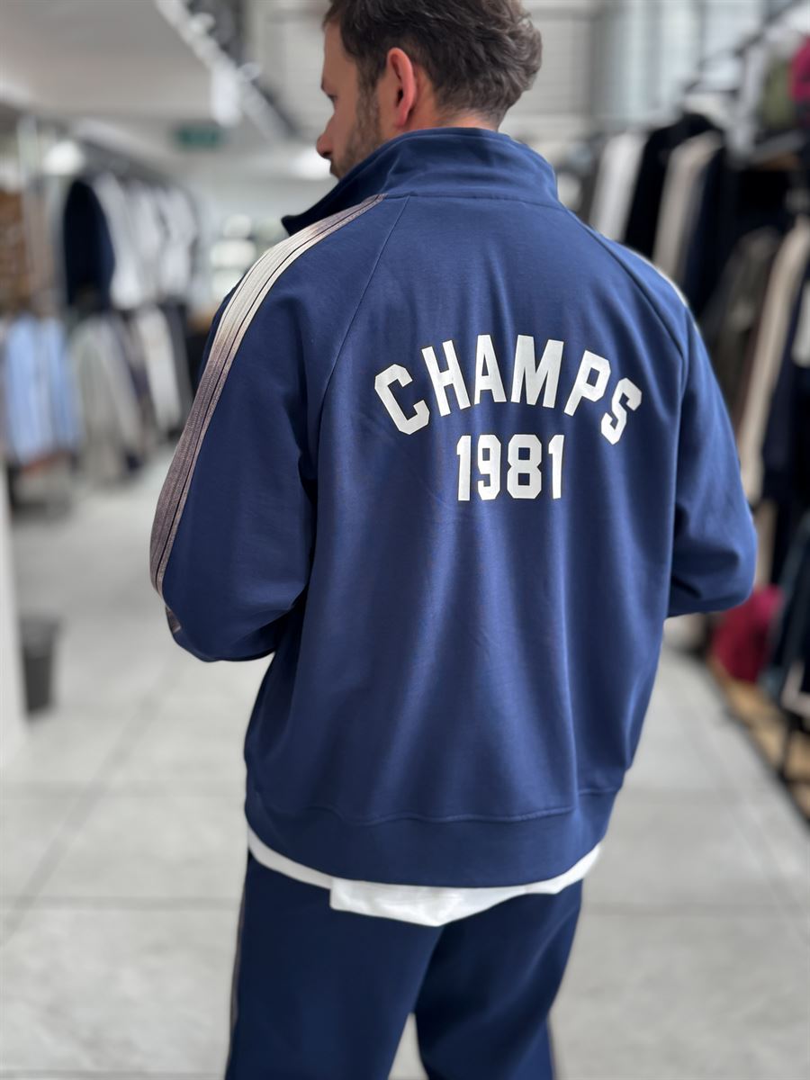 Navy Champ Zip-Up Oversized Sweatshirt RES-2007