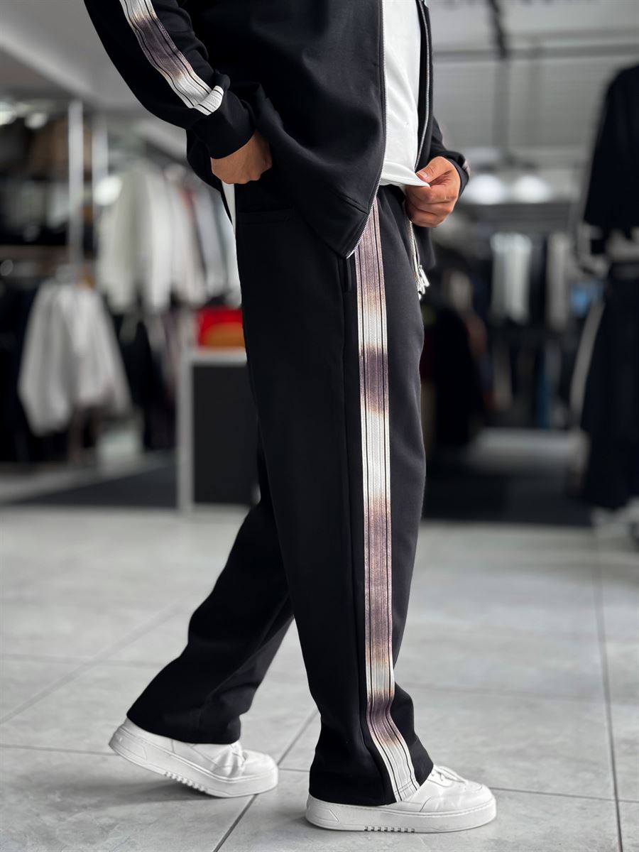 Black Champ Straight-Leg Sweatpants RES-2007