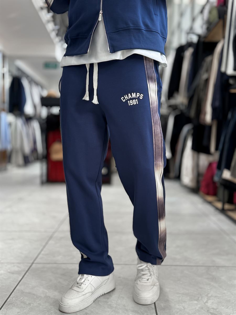 Navy Champ Straight-Leg Sweatpants RES-2007