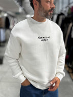 White Hat Printed Oversized Sweatshirt RES-5021