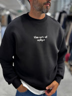 Black Hat Printed Oversized Sweatshirt RES-5021