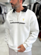 White Velvet Collar Oversized Sweatshirt RES-5013