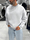 Light Gray Brushed Basic Oversized Sweatshirt HM