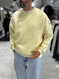 Yellow Brushed Basic Oversized Sweatshirt HM