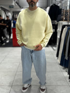 Yellow Brushed Basic Oversized Sweatshirt HM