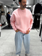 Pink Brushed Basic Oversized Sweatshirt HM