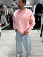 Pink Brushed Basic Oversized Sweatshirt HM