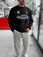 Black Nothing Printed Washed Sweatshirt HM